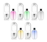 Helilyco Désodorisant automatique en spray, 5 réglages d'intervalle, parfum gardénia 50 ml, diffuseur d'arômes silencieux pour chambre d'hôtel, salle de bain