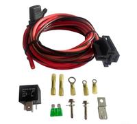 Helilyco Faisceau de câblage de pompe à carburant en cuivre 2,5 m de long | Relais robuste 40 A, porte-fusible en ligne, empêche la chute de tension, convient aux systèmes 12 V, noyau en cuivre