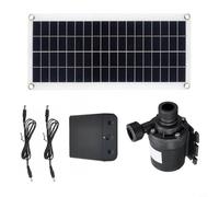Helilyco Fontaine à panneau solaire polycristallin de 20 W avec pompe silencieuse sans balais, débit d'eau submersible de 800 l/h, bassin de jardin, bain d'oiseaux et décoration extérieure