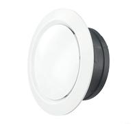 Helilyco Grille d'aération ronde réglable en ABS, sortie d'air frais intérieur et couvercle d'aération central AC, régulateur de volume du vent en plastique pour système de ventilation et de