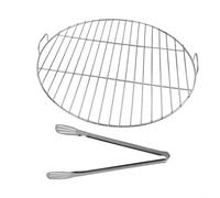 Helilyco Grille de cuisson ronde en acier inoxydable de 57 cm et modèle 7432, diamètre de 45 cm avec poignée Easy-Grip (45 cm)