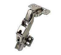 Helilyco Hettich Sensys Style Lot de 2 charnières à fermeture amortie à 165 degrés pour armoires avant sans entretoise nécessaire Acier laminé à froid Argenté