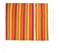 Helilyco Housse de chaise de rechange pour chaise de jardin d'extérieur - 48 x 38 cm et 16 x 52 cm - Rouge multicolore