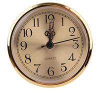 Helilyco Insert d'horloge à quartz de 90 mm avec chiffres arabes - Garniture dorée ou argentée - Mouvement de remplacement pour décoration d'intérieur