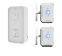 Helilyco Interrupteur mural sans fil avec télécommande - Rechargeable par USB - Pour bouton-poussoir automatique - Installation facile - Pas de câblage nécessaire - Pour la maison, la chambre à