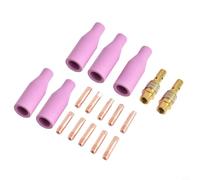 Helilyco Kit de 17 buses de soudage 15AK MIG MAG, comprenant 5 buses en faïence, 2 supports, 10 embouts de contact, taille 08 mm