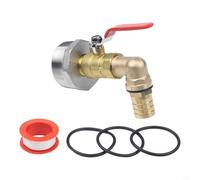 Helilyco Kit de robinet de rechange en acier inoxydable pour bidons d'huile et d'eau de 200 L avec ruban d'étanchéité fileté pour une utilisation répétée et résistante aux fuites (25 mm)