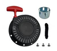 Helilyco Lanceur pour moteurs de kit de démarrage, assemblage à tirage en métal, tondeuse à gazon, tracteur, équipement électrique extérieur, noir