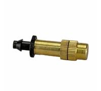 Helilyco Lot de 10 buses de brumisation en laiton avec pulvérisation réglable pour jardin, terrasse, refroidissement pour arroseur d'eau extérieur pour brumisateur, installation