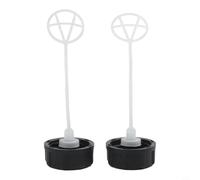 Helilyco Lot de 2 bouchons de réservoir de carburant pour taille-haie et divers débroussailleuses, bouchon de rechange en plastique noir avec anneau d'étanchéité pour système de carburant