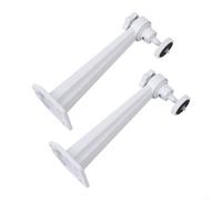 Helilyco Lot de 2 supports de sécurité muraux en aluminium pour caméra de vidéosurveillance Arlo Pro 2 3 CCTV Dôme pivotant à 150° Blanc