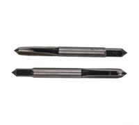 Helilyco Lot de 2 tarauds à main M5 pour x 0,5, type conique et fond de | Le robinet inférieur coupe à la base du trou borgne, tige carrée de 4 mm, alliage résistant à l'usure, rotation à droite