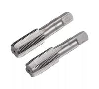 Helilyco Lot de 2 tarauds métriques à filetage droit, 18 mm x 1,5 mm, en acier rapide pour trou traversant et trou borgne, style conique