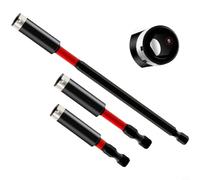 Helilyco Lot de 3 porte-forets robustes à changement rapide, tige d'extension magnétique de 6,35 mm, construction en acier SUP11, taille de 150 mm