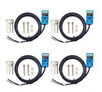 Helilyco Lot de 4 capteurs inductifs SN04-N2 NPN, 4 mm pour portée, 10-30 V CC normalement fermé avec indicateur LED de détection de métaux