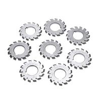 Helilyco Lot de 8 fraises à engrenage HSS Involute Module M1 20 Angle de pression PA20 Ouverture 22 mm #1-8 Fraisage pour le travail des métaux