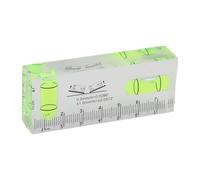 Helilyco Mini niveau de 75 mm en acrylique transparent avec bulle verte, indicateur d'angle portable de mesure 90/180, convient pour le travail du bois à la maison et l'arpentage professionnel