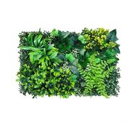 Helilyco Panneau mural carré en plastique artificiel - 40 x 60 cm - Pelouse verte - Décoration d'intérieur - Pour maison, hôtel et café