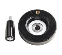 Helilyco Roue manuelle de fraisage 63 mm avec alésage de 8 mm en plastique | Poignée rotative, trous filetés pour un assemblage facile, s'adapte aux fraiseuses, tours, meuleuses
