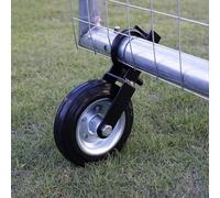 Helilyco Roulette robuste pour portail de ferme avec roue solide de 15,2 cm, capacité de charge de 226,8 kg, clôture métallique réglable avec boulon en U pour cadre de porte, noir