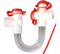 Helilyco Siphon en U en PVC de 1,9 cm pour drainage central du climatiseur | Design transparent, ouvrable, inspection des sédiments, arrête le refoulement, blocage