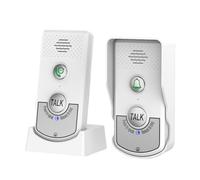 Helilyco Sonnette sans fil pour maison, 1000 m de long, système d'interphone audio bidirectionnel avec noyau, bouton extérieur étanche IP et carillon intérieur pour villa appartement