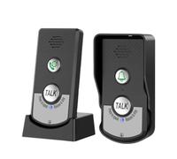 Helilyco Sonnette sans fil pour maison, 1000 m de long, système d'interphone audio bidirectionnel avec noyau, bouton extérieur étanche IP et carillon intérieur pour villa appartement