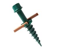 Helilyco Support de parasol de plage pivotant avec ancre filetée au sable, base stable pour surfaces dures, support réglable pour extérieur, terrasse, vert