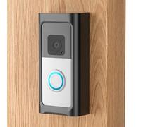 Helilyco Support vidéo pour sonnette Ring Doorbell 2024 et 2ème génération, sans perçage, support en plastique avec accès complet aux fonctions, noir