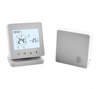 Helilyco Thermostat sans fil programmable pour chaudière à gaz et chauffage au sol, montage mural ou de bureau, pour application Tuya et Life activée avec commande vocale, pour deux options
