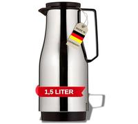 Helios Champion Pichet isotherme en acier inoxydable avec fermeture à vis Marron 1,5 l