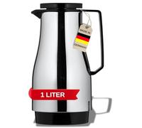 Helios Champion Pichet Isotherme en Acier Inoxydable avec Fermeture rotative Noir 1 l
