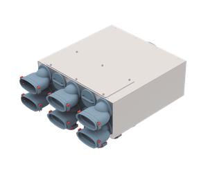 Helios FRS-VK 10-51/160 - Coffret de distribution 10 x Ovale 51, 1 x DN 160 - 03849