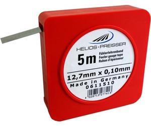 Helios Preisser Fühlerlehrenband, Einzelkassette (Kohlenstoffstahl, gehärtet, Breite 12,7 mm,Länge 5 m, Nennmaß 0,01 mm)