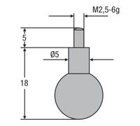 Helios-Preisser Helios-Preisser Insert de foire M2,5 mm boule 10,0 mm Quantité:1
