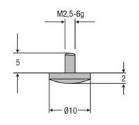 Helios-Preisser Helios-Preisser Insert de foire M2,5mm 10,0 mm bombé Quantité:1