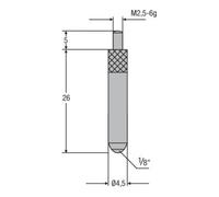 Helios-Preisser Helios-Preisser Insert de foire M2,5mm boule 1/8", longueur 26 mm Quantité:1