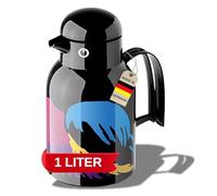 Helios Thermo Bird Carafe en Plastique 1 l, Plastique, Noir/Oiseau, 30 x 30 x 25.5 cm