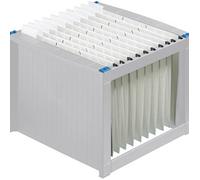 Helit Boîte pour dossiers suspendus H6110084 gris clair, bleu — 1 pièce
