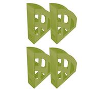 HELIT BÜROPROD. helit H2661053 - Porte-revues the green bridge, DIN A4-C4, 4 pièces, vert clair, porte-documents en plastique recy ertifié Ange Bleu