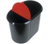 Poubelle double pour tri déchets papiers 29 litres - Vert
