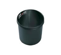 helit - Corbeille à papier en plastique, difficilement Inflammable, 18l, noir