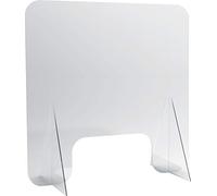 helit - Écran de protection hygiénique The Guard, lot de 3, 60 x 60 cm | Écran de protection transparent en acrylique avec passe-objets pour caisses, comptoirs et espaces d'accueil