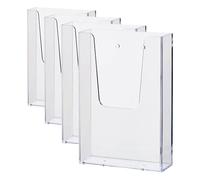 Helit H2350002 - the help wall porte-brochures mural 1 x 1/3 DIN A6, transparent, 1 pièce (Lot de 4)