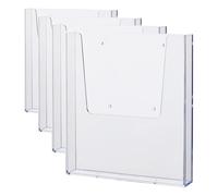 Helit H2350202 - Porte-brochures mural the help wall DIN A4, transparent (Lot de 4)
