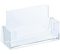 helit H2350902 - Support pour cartes de visite, "the helpdesk", format carte 85x55 mm, transparent