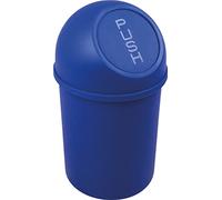 helit H2401034 - Poubelle à poussoir „the flip“ 6 L bleu