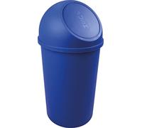 helit H2401234 - Poubelle à poussoir „the flip“ 25 L bleu | Poubelle avec couvercle à pression pour une élimination hygiénique des déchets