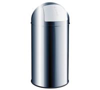 Poubelle professionnelle inox à clapet 30 litres - Argent
