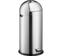 Poubelle professionnelle à pédale en acier 52 litres - Argent